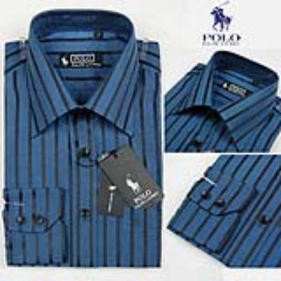 Ralph Lauren long sleeve dress shirt - blue/black strip  No. 784